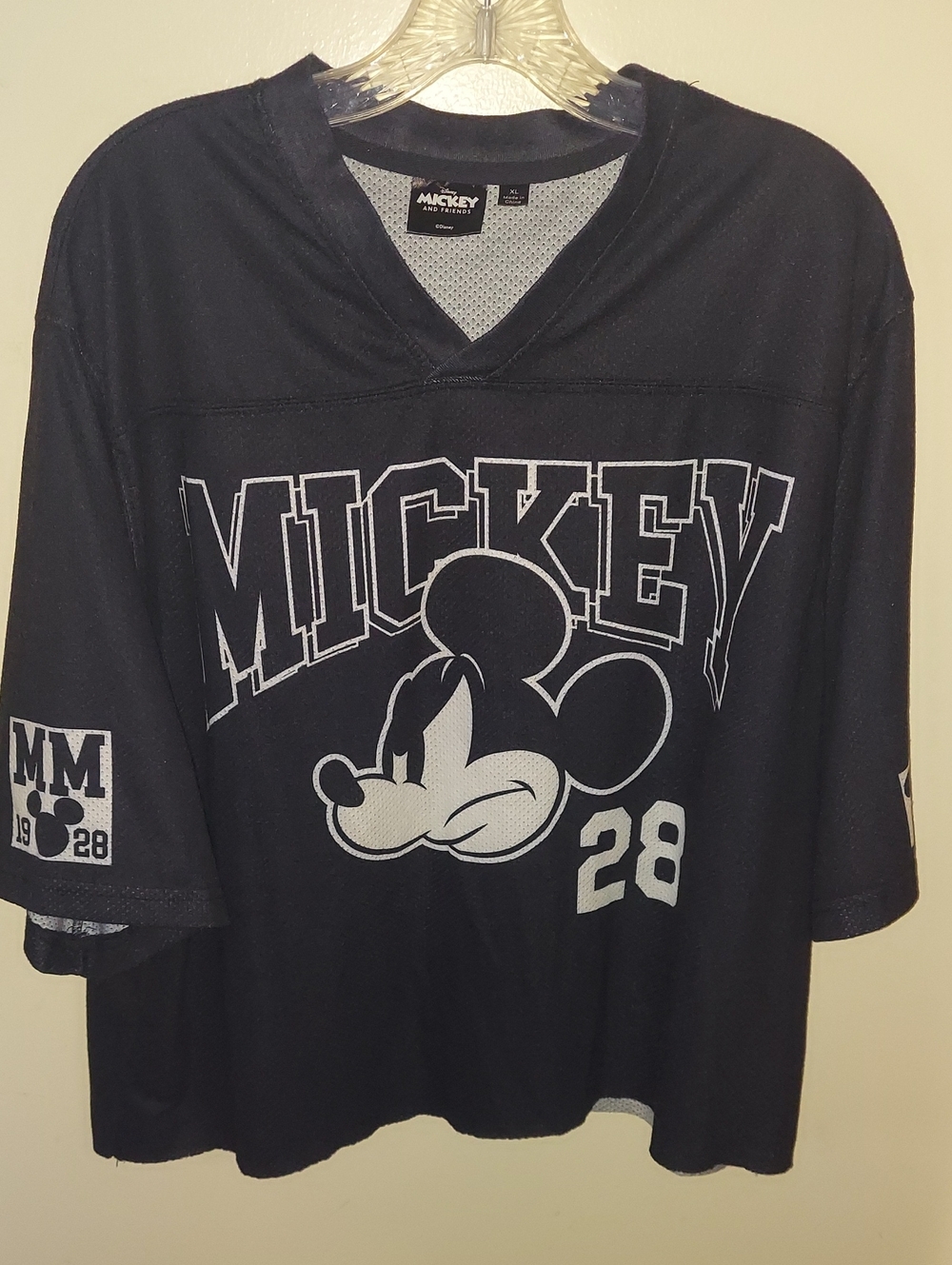 Disney Black Mickey Graphic Men's Jersey Shirt